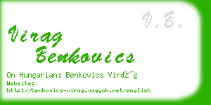 virag benkovics business card